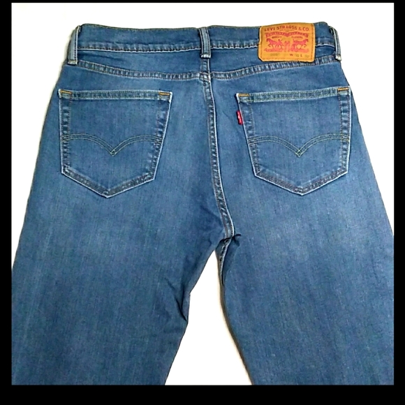 Levi's 505 Med.Wash Straight Lightly Distressed Denim - Picture 1 of 14